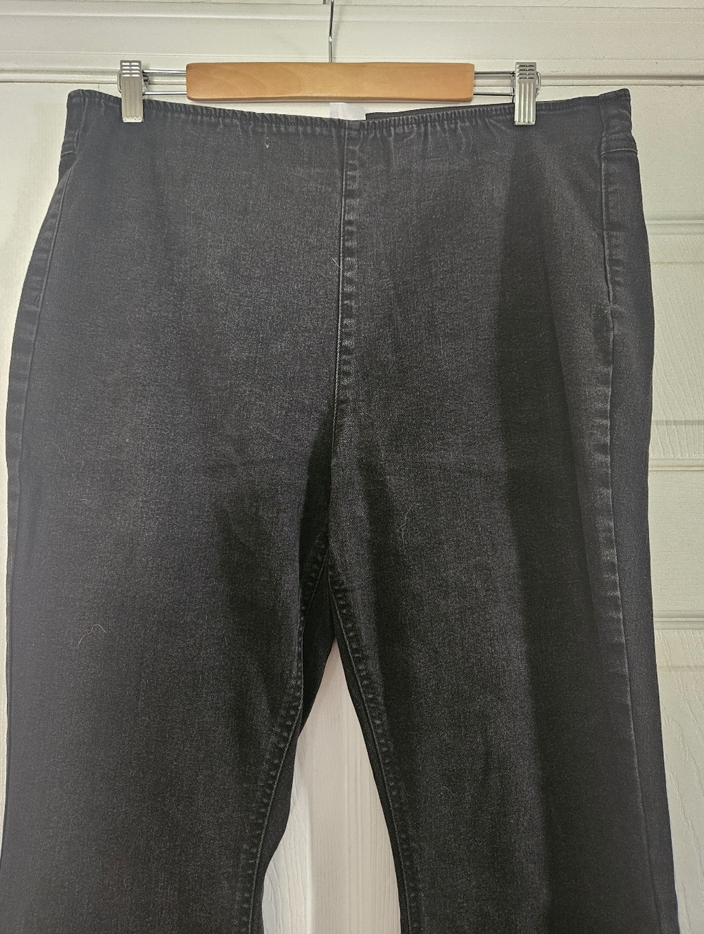 Black Flared Stretch Jeans - Classic Flare Leg 15-17 - Picture 3 of 7